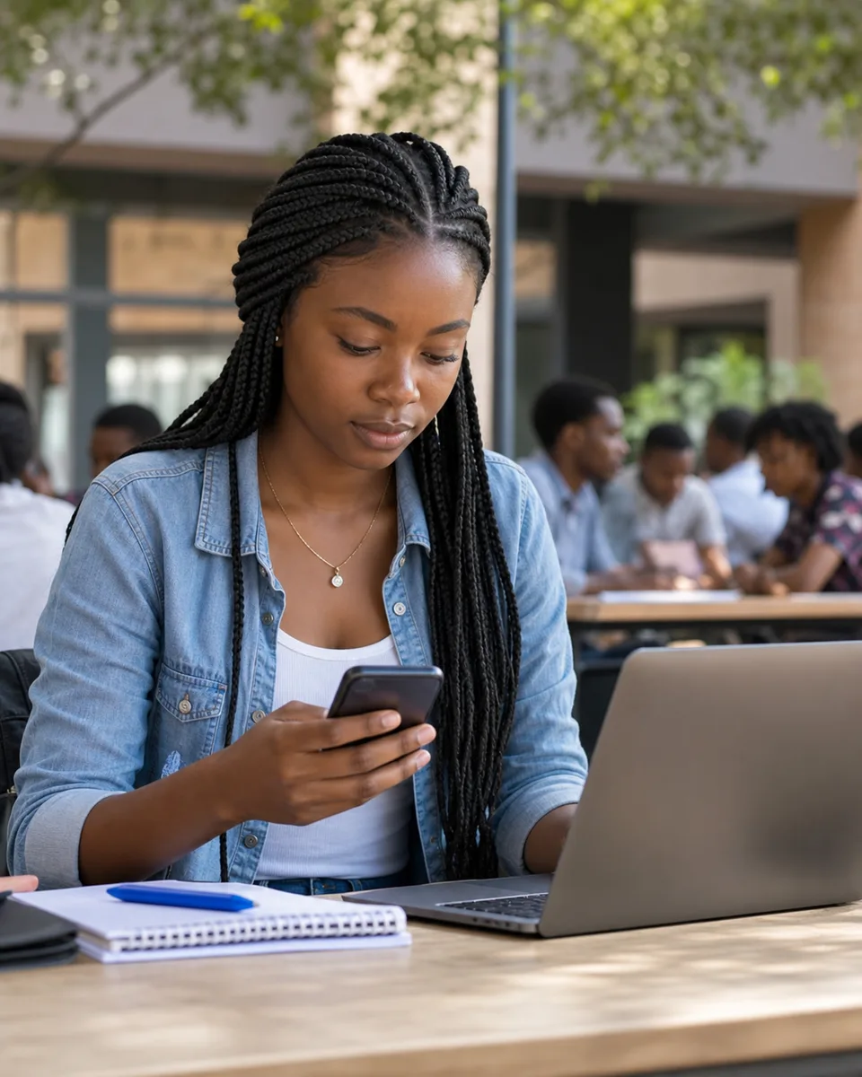 Cameroonian student running an online business
